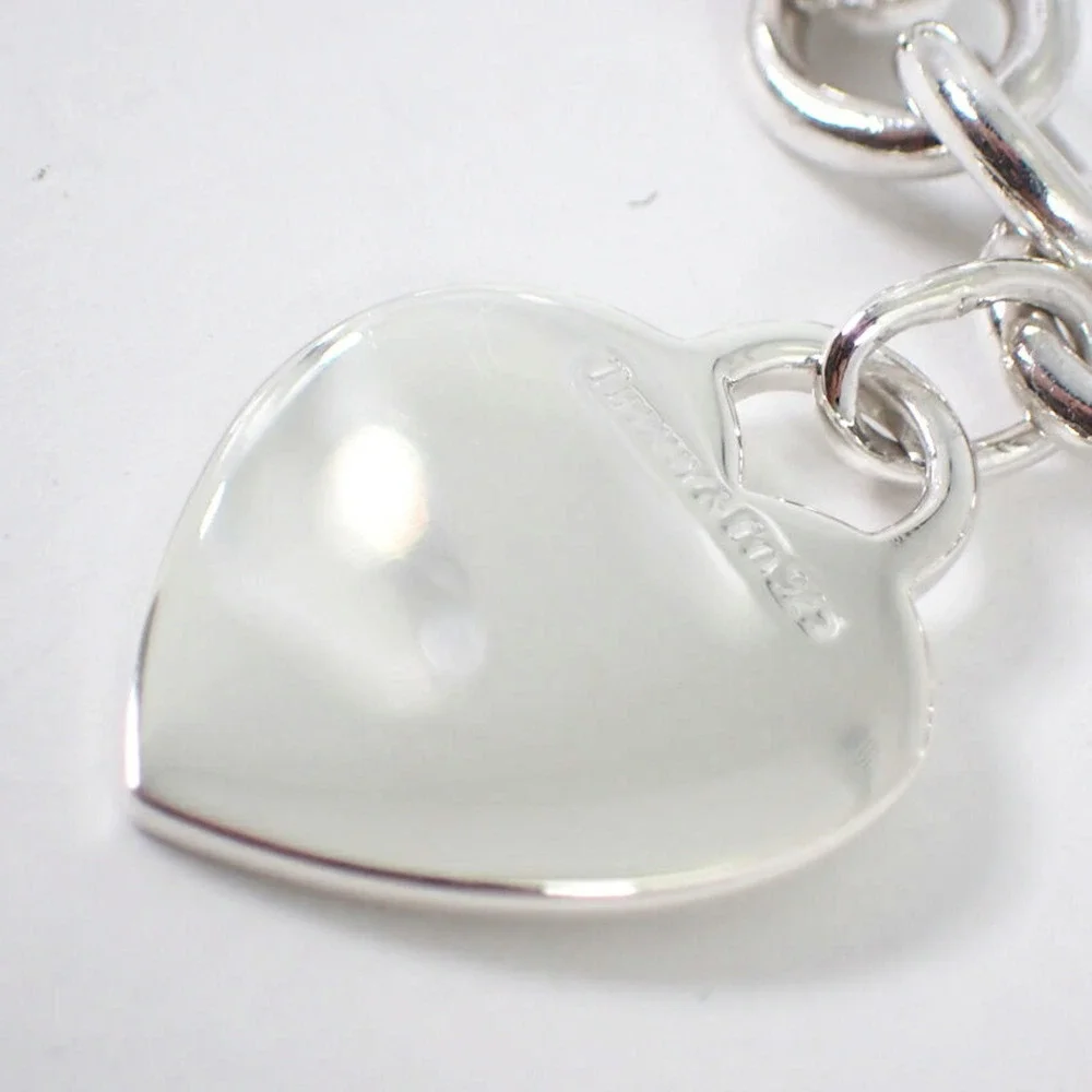 TIFFANY Silver Heart Charm Bracelet
